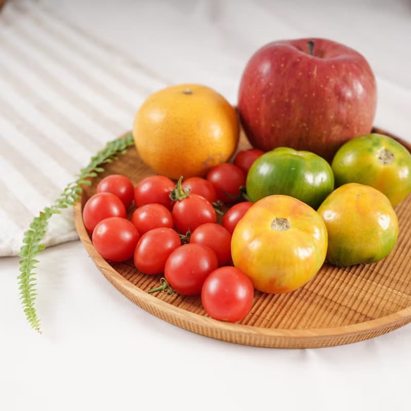 天然柚木圓型托盤/餐盤L號-條紋款│26cm不上漆原木製 露營野餐