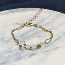 老林雜貨 | 橄欖石白水晶手鍊