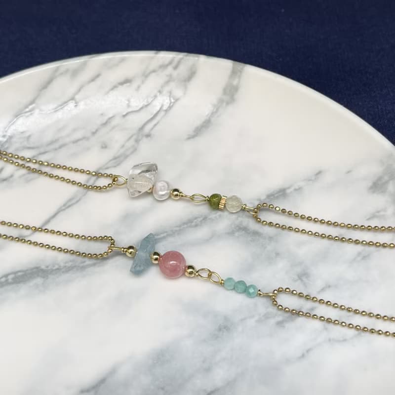 老林雜貨 | 橄欖石白水晶手鍊