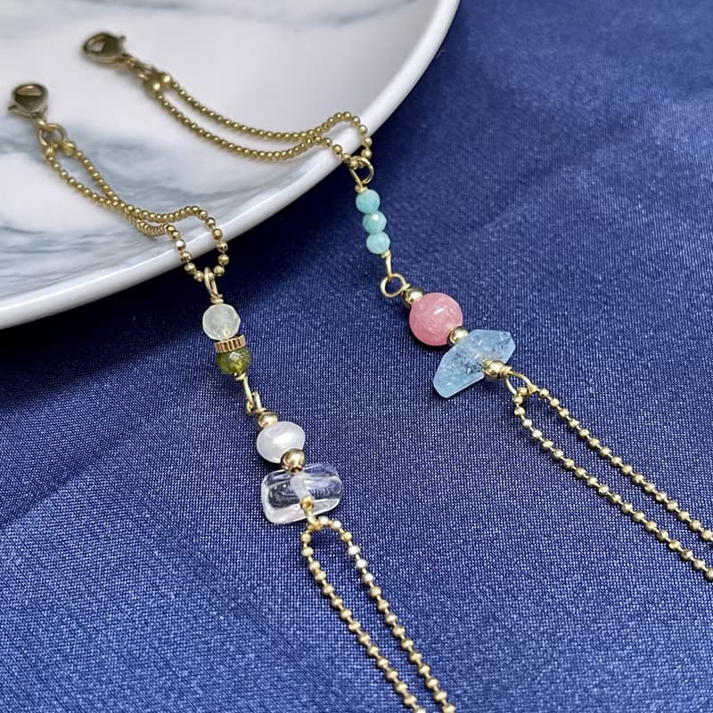 老林雜貨 | 橄欖石白水晶手鍊