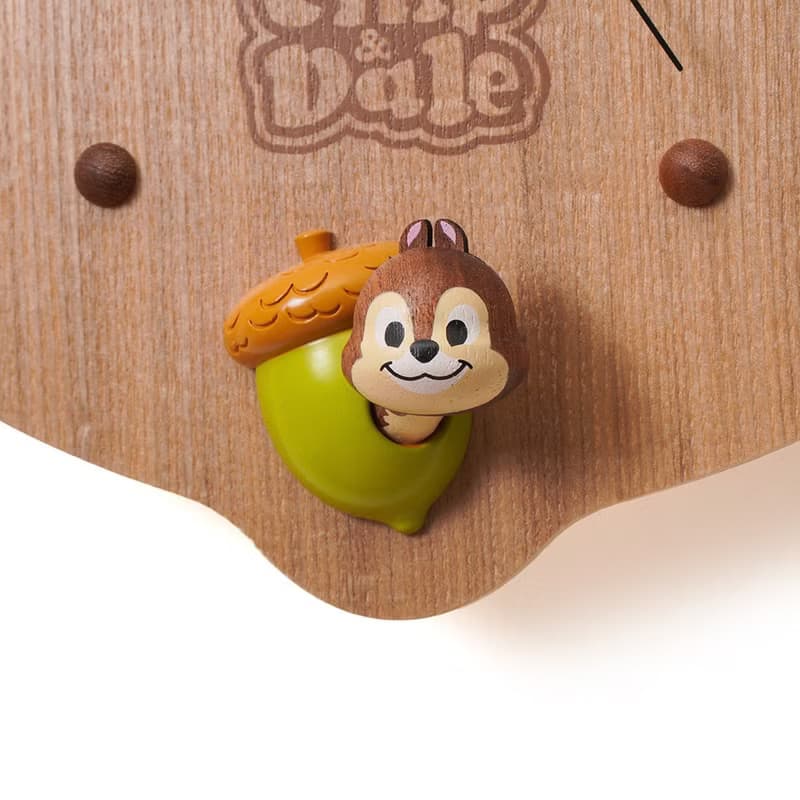【奇奇蒂蒂】動態時鐘 搖擺鐘 木製掛鐘 迪士尼Disney
