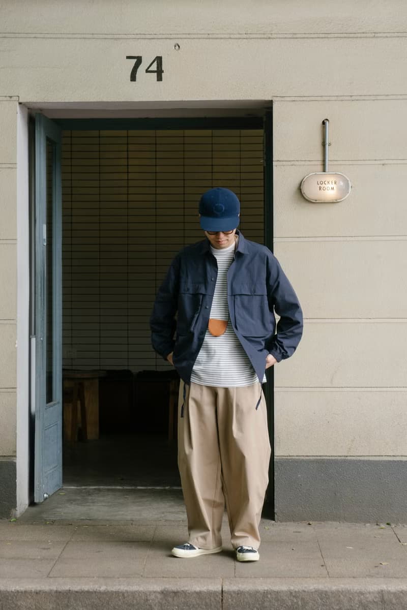 SHIRTS 海軍藍廓形寬松復古工裝長袖襯衫戶外多袋日系Cityboy
