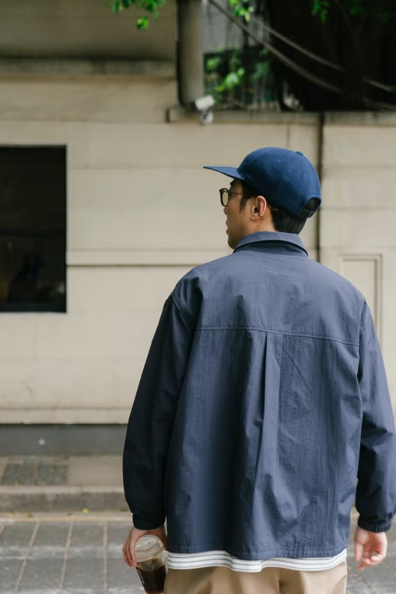 SHIRTS 海軍藍廓形寬松復古工裝長袖襯衫戶外多袋日系Cityboy