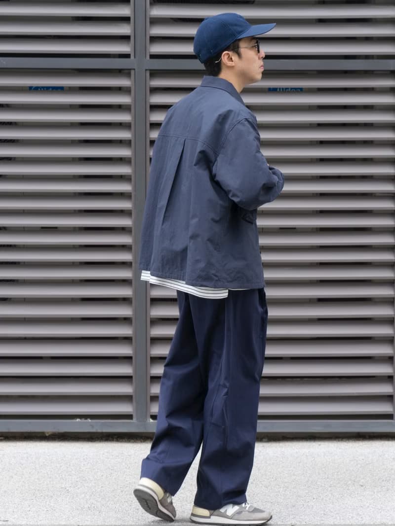 SHIRTS 海軍藍廓形寬松復古工裝長袖襯衫戶外多袋日系Cityboy