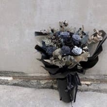 Flora Flower乾燥花束-灰藍色系