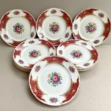 復古麵包和黃油盤復古 EB Foley 英格蘭骨瓷 Montrose