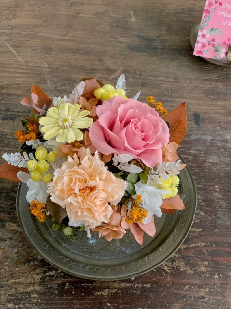 畢業畢業花束畢業花禮【溫暖橙康乃馨古典花器桌花】