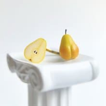 PP LEE系列•屁屁梨手作戒指文創風格軟陶迷你食玩飾品