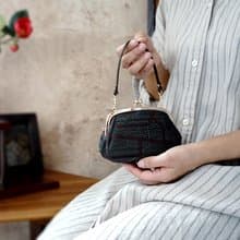 和服織物創意親子收納口金包-摩登現代