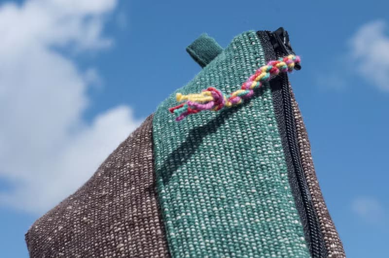 編織收納包/筆袋/化妝包/筆盒/餐具袋/文具/手機袋-手工刺繡彩虹