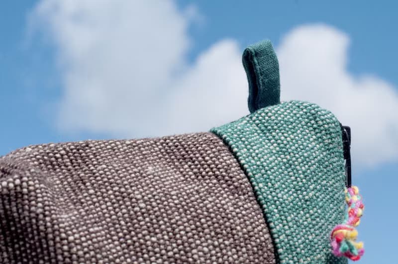 編織收納包/筆袋/化妝包/筆盒/餐具袋/文具/手機袋-手工刺繡彩虹