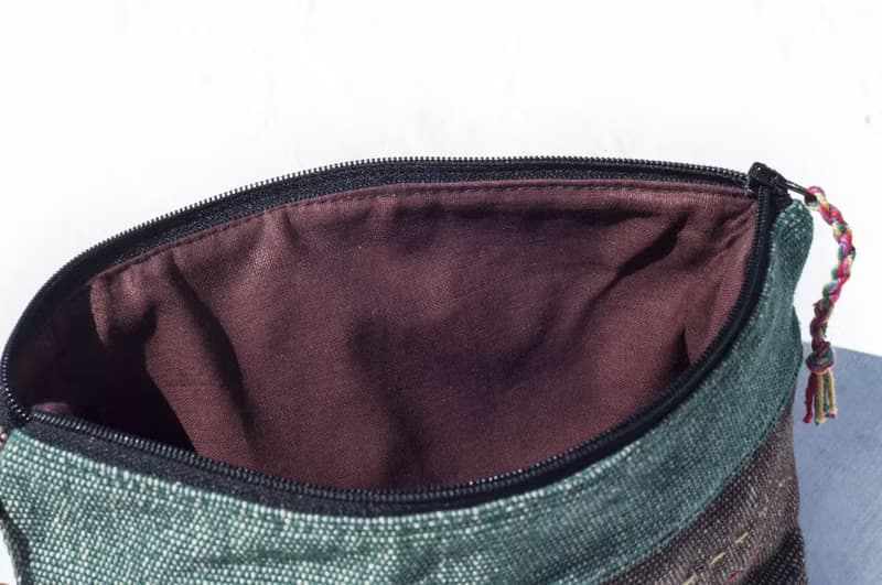 編織收納包/筆袋/化妝包/筆盒/餐具袋/文具/手機袋-手工刺繡彩虹