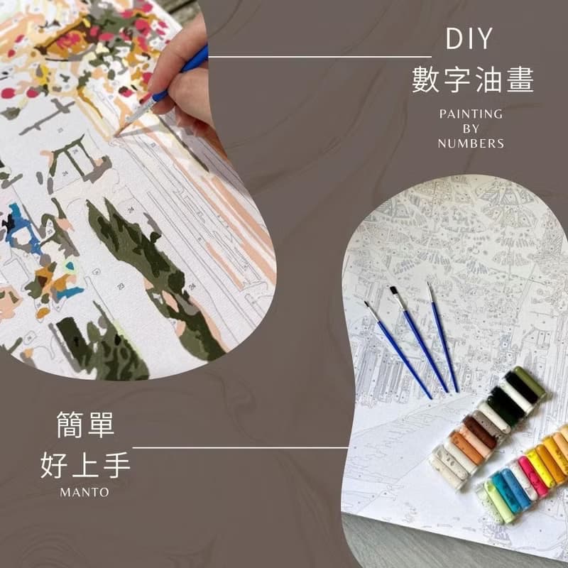 禮物企鵝 創意數字油畫 【獨家聖誕】