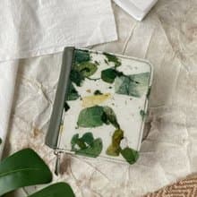Compact Vegan Zip Wallet - Camouflage: Crafted from Leaves