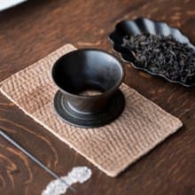 茶漏 楠木大漆