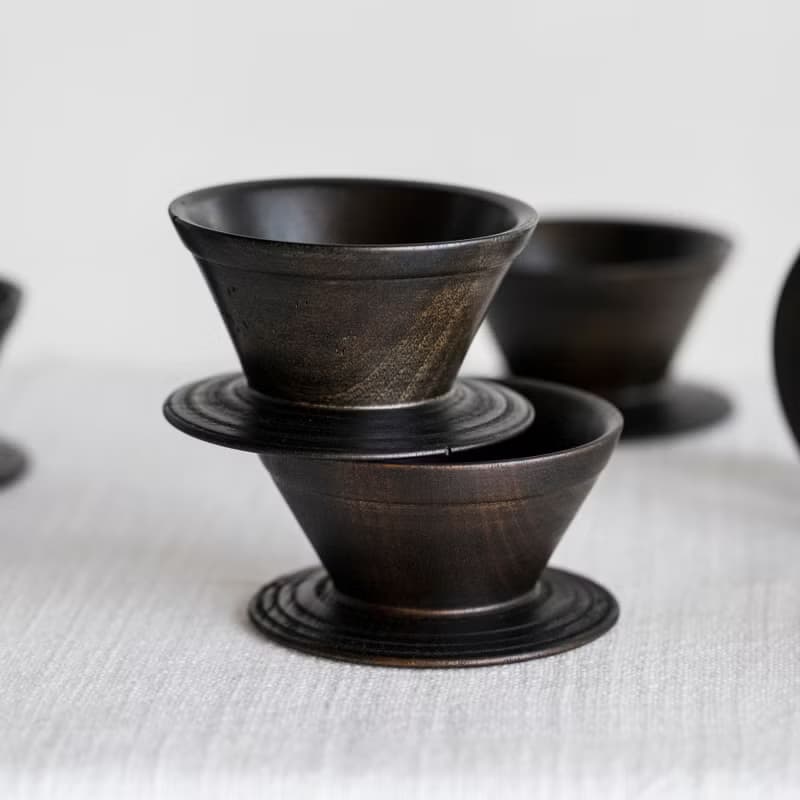 茶漏 楠木大漆