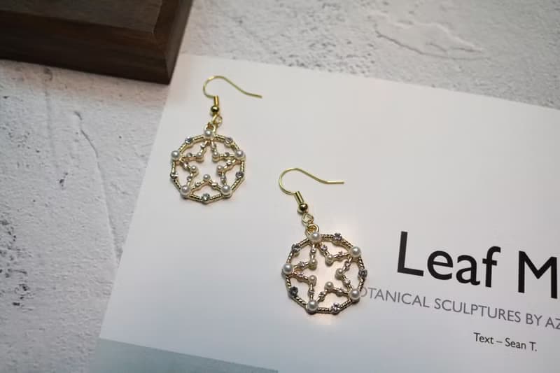 復古金色珍珠耳環星星唯美耳飾禮物交換