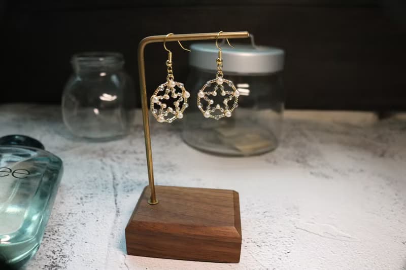 復古金色珍珠耳環星星唯美耳飾禮物交換