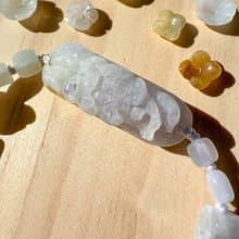 手工編織翡翠手鍊 — 牡丹與飛舞之翼