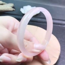【浪漫相遇】巴西天然粉玉髓手鐲 | 18.5圍 | 天然玉髓 | 送禮
