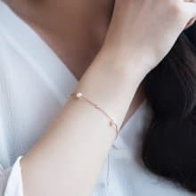 經典款珍珠包鑲手鍊