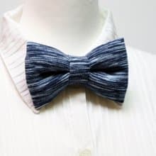 橫條紋 手工立體蝴蝶結領結 bow tie *SK*