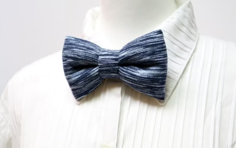 橫條紋 手工立體蝴蝶結領結 bow tie *SK*