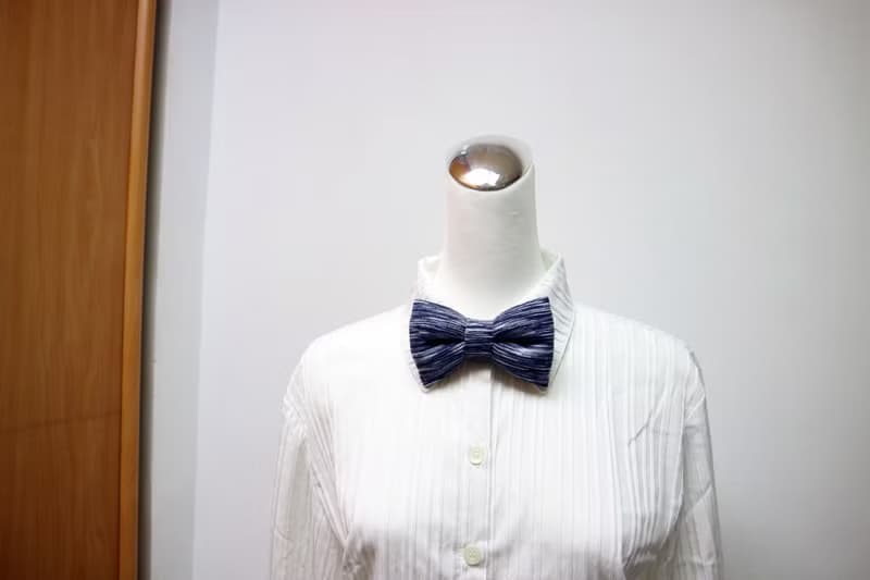 橫條紋 手工立體蝴蝶結領結 bow tie *SK*