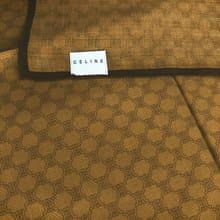 Celine Vintage Scarf Classic & Luxury Monogram Brown 19 x 19 inches