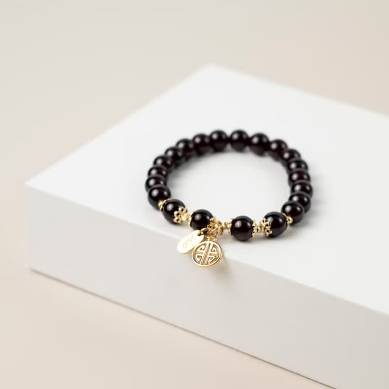 【珠璣】春回大地-石榴石中文字手鍊