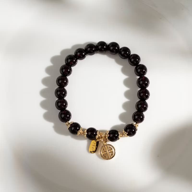 【珠璣】春回大地-石榴石中文字手鍊