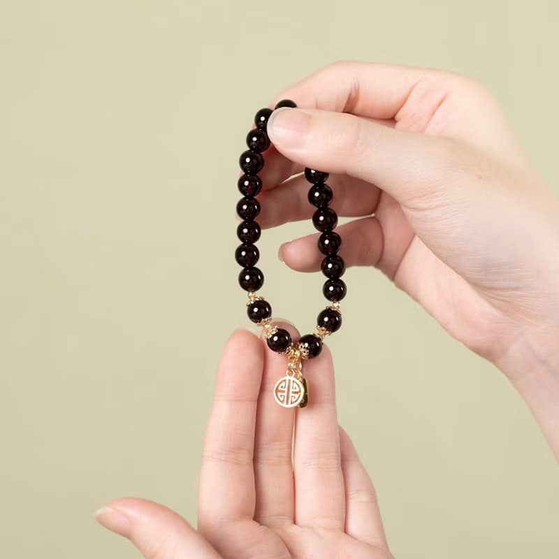 【珠璣】春回大地-石榴石中文字手鍊