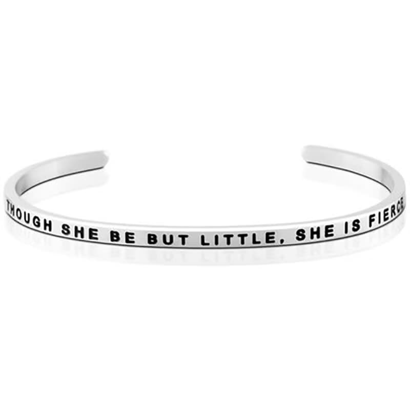 Mantraband悄悄話手環- Though she be but little She is fierce