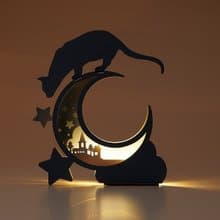 SETO CRAFT 3D 木製 DIY 貓形氛圍小夜燈 - 貓與城市