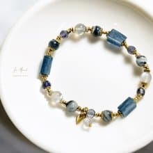 藍圖-藍晶石、藍兔毛-黃銅設計款