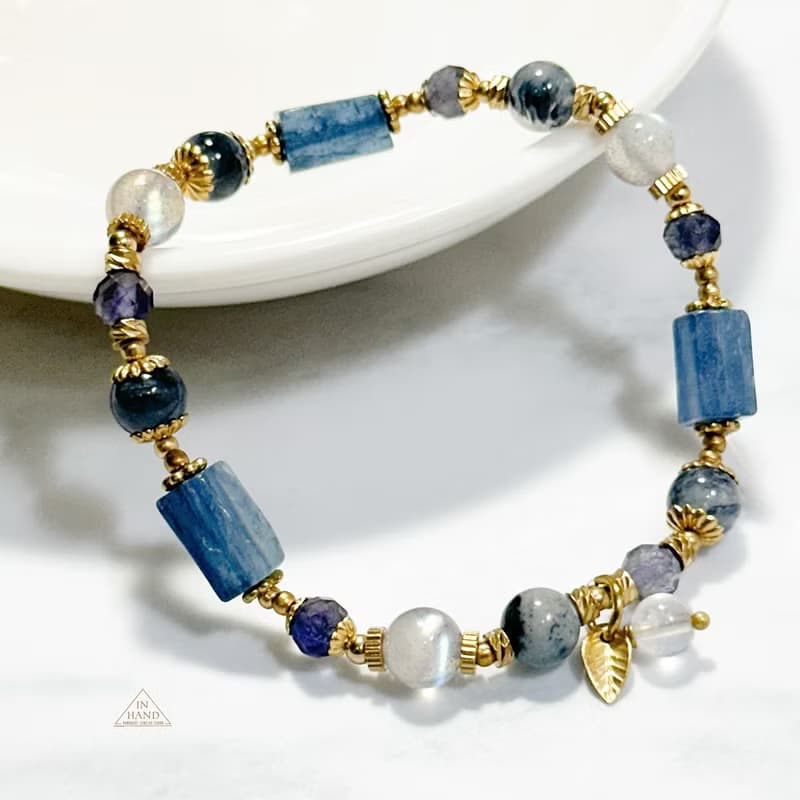 藍圖-藍晶石、藍兔毛-黃銅設計款