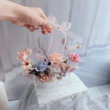 母親節禮物 -康乃馨 壓克力手提花盒