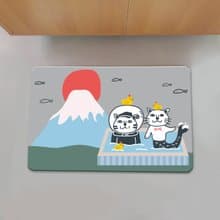 富士山 仿羊絨 地毯 貓