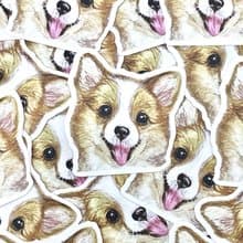 水彩插畫小動物 - 哥基 PVC防水貼紙 (霧面) 行李箱貼紙 電腦貼