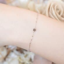 茶晶925純銀小蛋糕手鍊