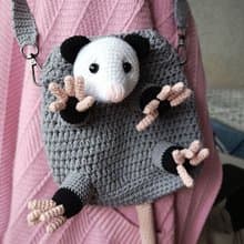 Adorable opossum bag perfect gift for lovers of original things, shoulder strap
