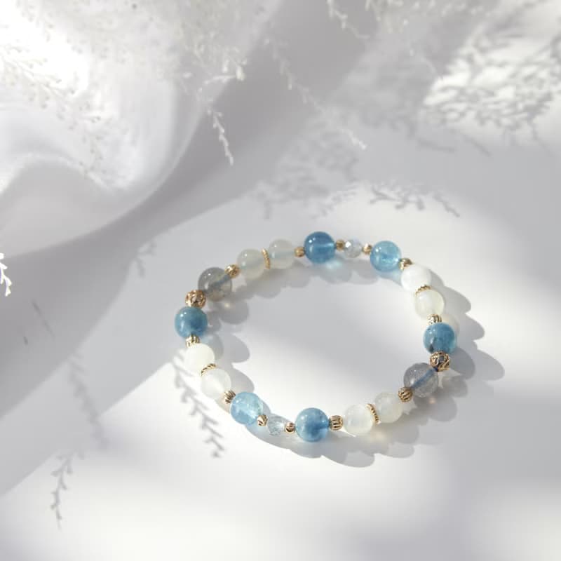 l First Love 初戀 l  月光石 拉長石 黑曜石 海藍寶