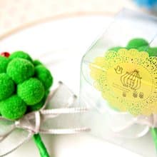 透明盒裝傳遞幸福(祝福快娶)花椰菜鑰匙圈  送伴郎 感謝禮 活動獎