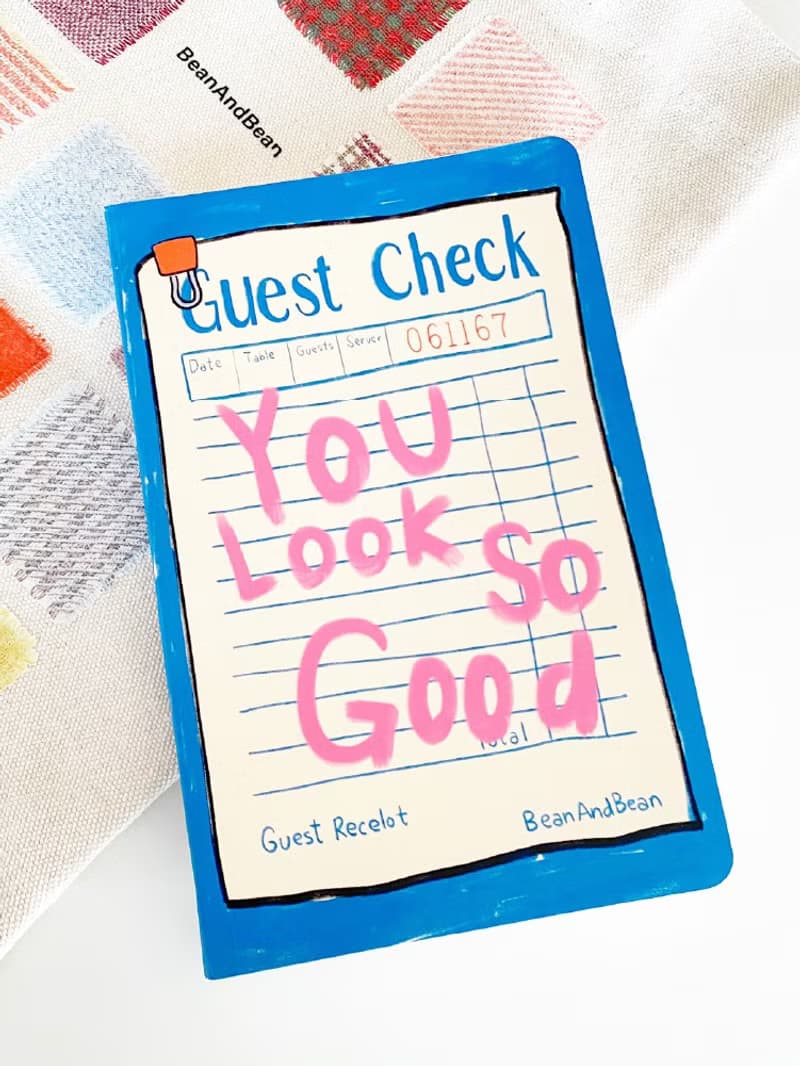 You Look So Good 美式復古軟皮原創筆記本隨身攜帶便攜 空白軟本
