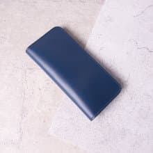 簡約零錢袋長夾 Bifold Long Wallet / 深藍 Navy