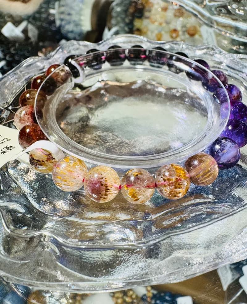 天然極光老礦濃色8mm18g手珠可通人體七輪提高靈性發揮潛能