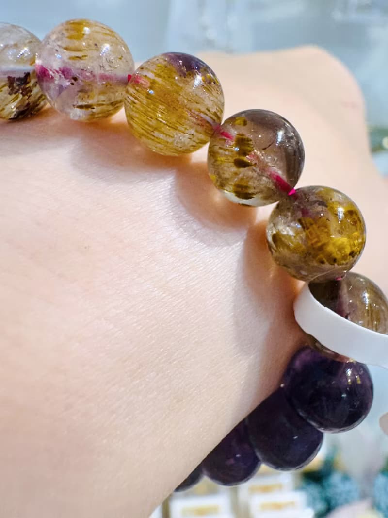 天然極光老礦濃色8mm18g手珠可通人體七輪提高靈性發揮潛能