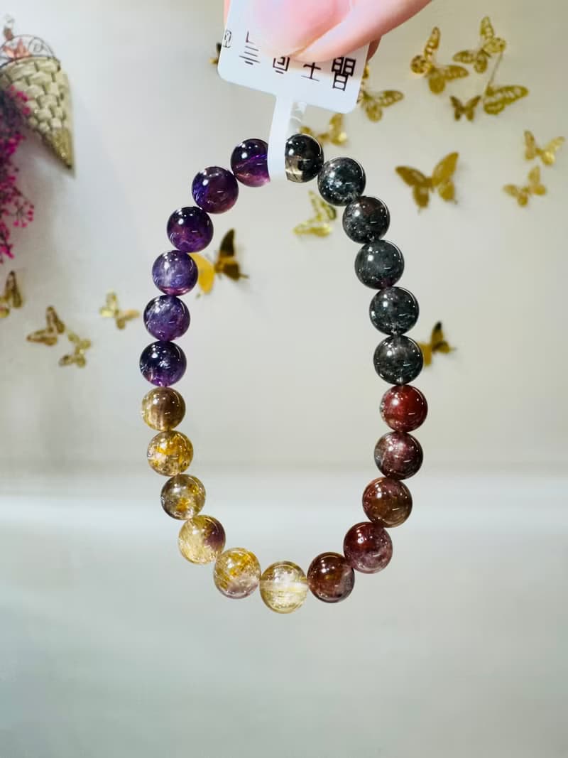 天然極光老礦濃色8mm18g手珠可通人體七輪提高靈性發揮潛能
