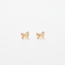 蝴蝶結 Bow Tie | 針式耳環 耳擰 轉珠耳環 韓國 10K 金耳環