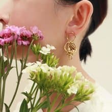 圓氐  北歐女神  芙蕾雅Freya   925銀針耳環